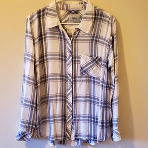 Soft plaid pastel and white Rails flannel